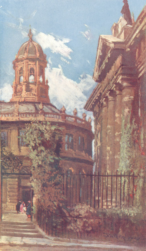 OXFORD. The Sheldonian Theatre and Old Clarendon buildings 1903 print